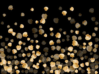 Trendy gold sea shell illustration.