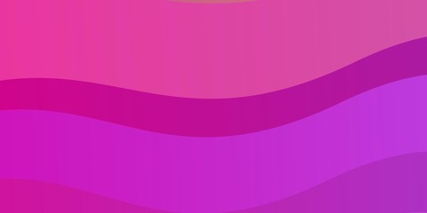 Light Pink, Red vector template with curved lines. Illustration in abstract style with gradient curved.  Template for cellphones.