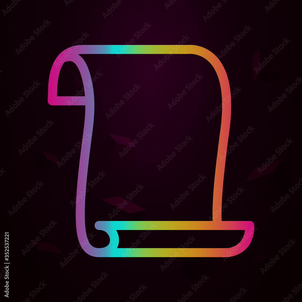 Poster old manuscripts nolan icon simple thin line, outline vector of theater icons for ui and ux, website 