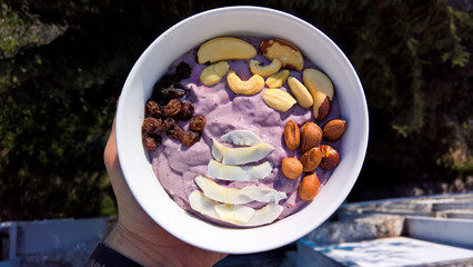 Healthy smoothie with fruit