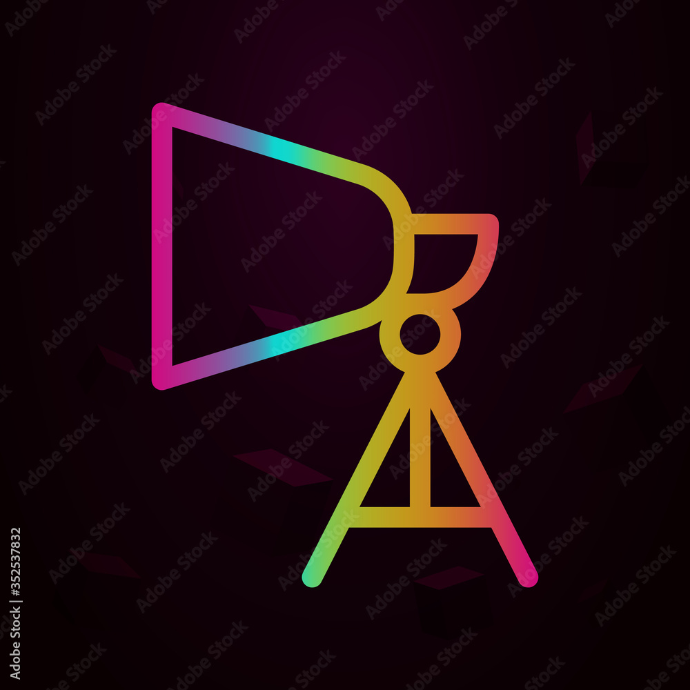 Poster flash light, theatre nolan icon simple thin line, outline vector of theater icons for ui and ux, web