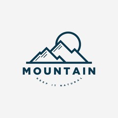 Fototapeta na wymiar mountain adventure logo icon and template