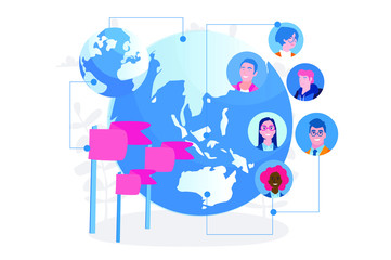 Ethnicity, demographics, Vector illustration for web banner, infographics, mobile. 