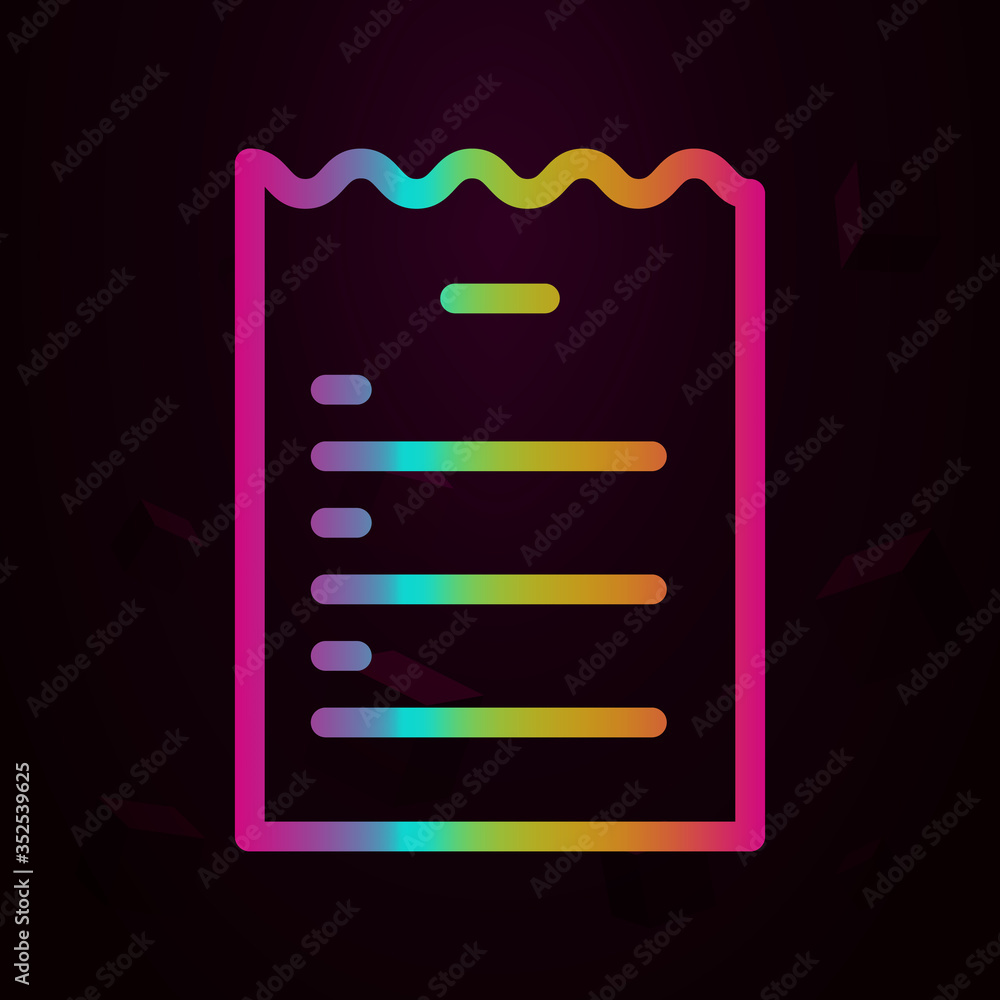 Poster movie script nolan icon simple thin line, outline vector of theater icons for ui and ux, website or 