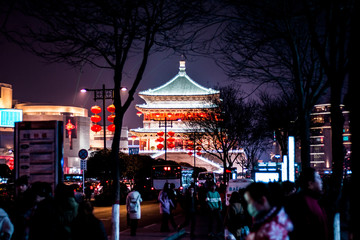Fototapeta na wymiar Xi'an Bell and Drum Tower