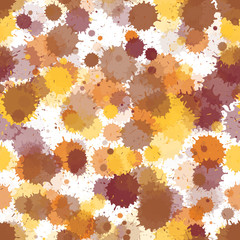 Watercolor paint transparent stains vector seamless wallpaper pattern.