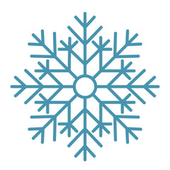 Winter snowflake crystals, christmas snow shapes and frosted cool blue icon, cold xmas season frost snowfall decoration, stock vector illustration