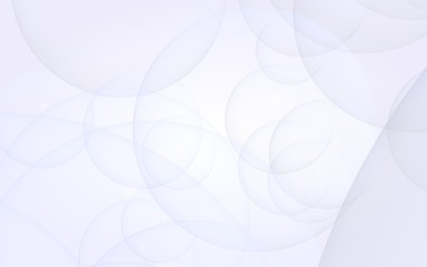 Abstract white background. Backdrop with light transparent bubbles. 3D illustration