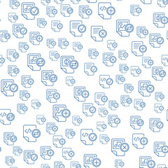 Media Files Icon Outlines Seamless Pattern Design