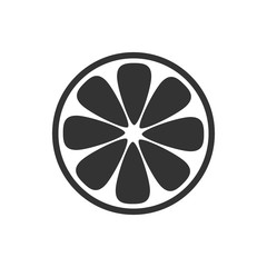 Orange slice icon isolated on white background. Vector illustration