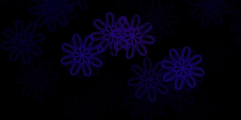 Dark Purple vector pattern with abstract shapes.