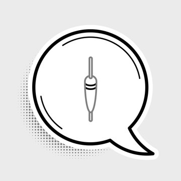 recommend clip art: Line Fishing float icon isolated on grey background. Fishing tackle. Colorful outline concept. Vector.