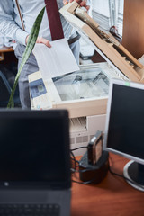 Executive worker making copy of a letter