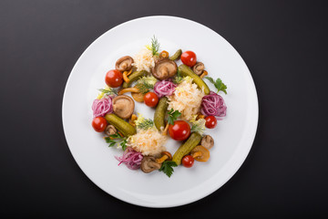Different pickeled vegetables
