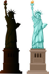 Statue of liberty on white background