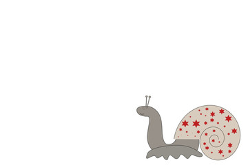 snail on a white background
