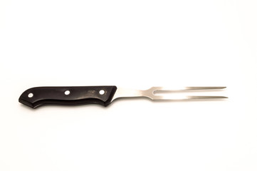 Meat fork with a black wooden handle