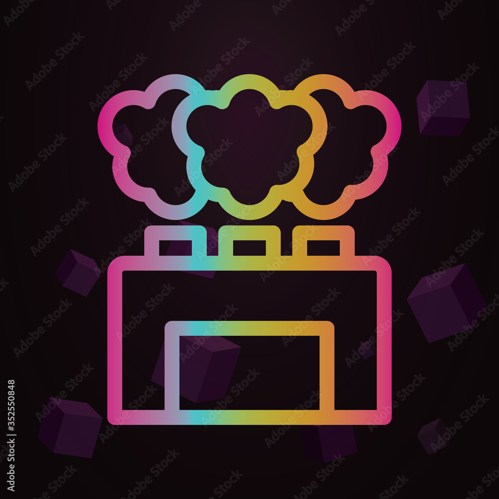 Aufkleber factory line vector nolan icon simple thin line, outline vector of pollution icons for ui and ux, we