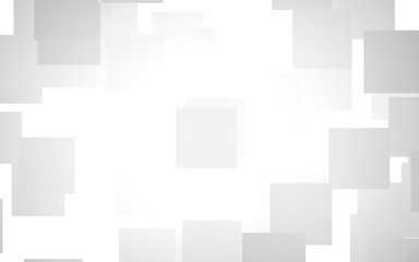 White abstract background. Misty backdrop with grey squares. 3D illustration