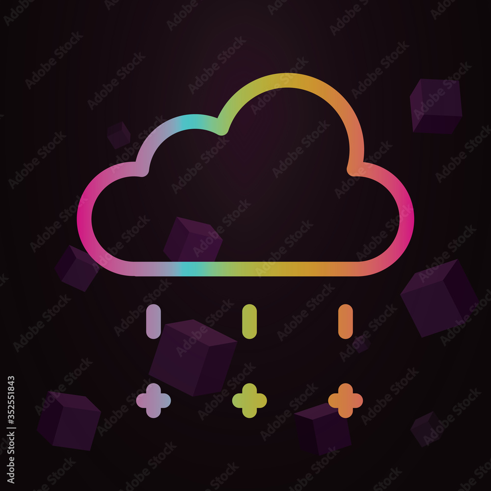 Poster acid, climate line vector nolan icon simple thin line, outline vector of pollution icons for ui and 