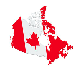 Canada Flag Vector Map