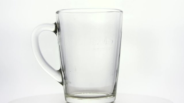 Pouring water isolated on a white background