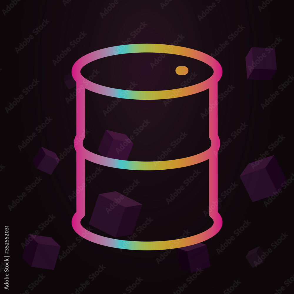 Poster fuel, oil line vector nolan icon simple thin line, outline vector of pollution icons for ui and ux, 