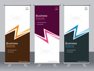 Business banner roll up set,standee banner template,Modern banner.