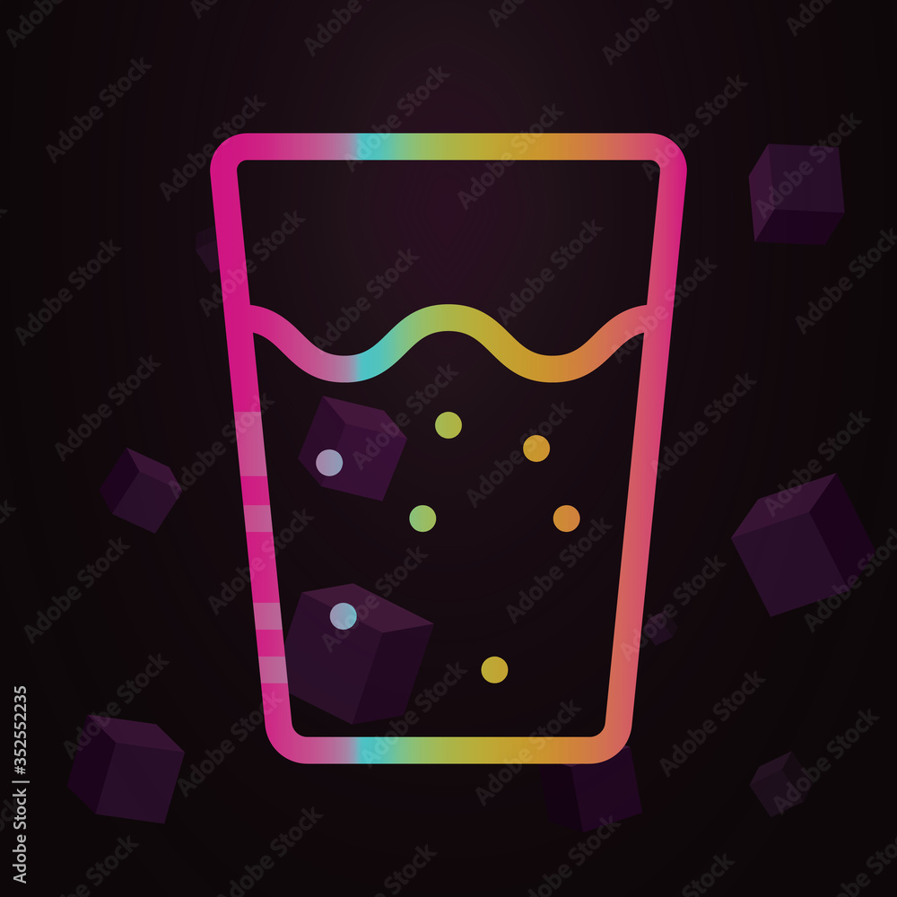 Poster pollution, river, waste line vector nolan icon simple thin line, outline vector of pollution icons f