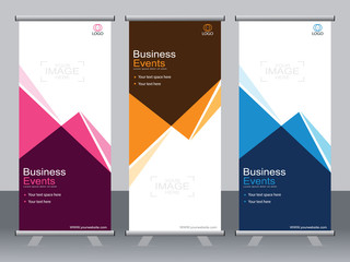 Business banner roll up set,standee banner template,Modern banner.