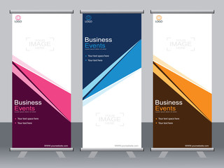 Business banner roll up set,standee banner template,Modern banner.