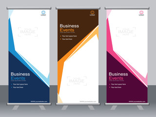 Business banner roll up set,standee banner template,Modern banner.