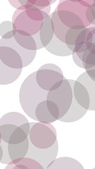 Multicolored translucent circles on a white background. 3D illustration