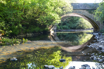Bridge over the Amman River at Glanamman, Carmarthenshire, Wales.