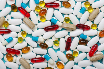 colorful medication and pills
