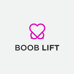 love boob logo. breast icon