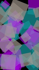 Fototapeta premium Multicolored translucent hexagons on dark background. Vertical image orientation. 3D illustration