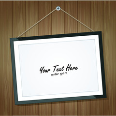 Picture frame vector. Photo art gallery on wall.