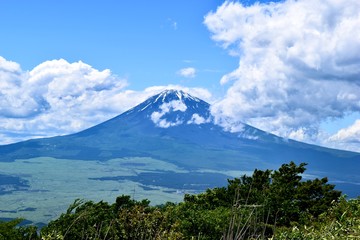 The view of Mt.Fuji in Japan.