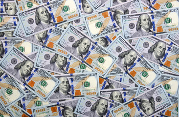 Money background of dollar banknotes