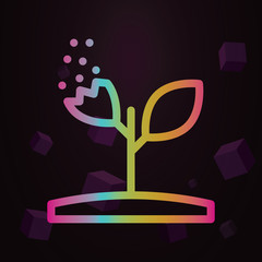 Plant, pollution line vector nolan icon Simple thin line, outline vector of Pollution icons for ui and ux, website or mobile application