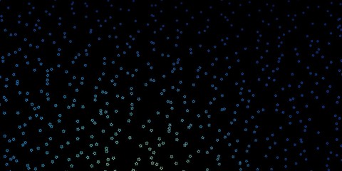 Dark Blue, Green vector layout with bright stars. Colorful illustration in abstract style with gradient stars. Theme for cell phones.