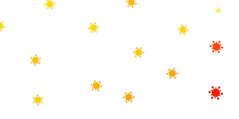 Light orange vector backdrop with virus symbols.