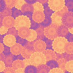 Seamless repeating pattern of flowers