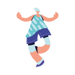 Urban man cartoon with casual cloth vector design