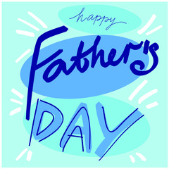 Happy father's day. Vector lettering background. Happy fathers day calligraphy light banner. Dad my king illustration. It's perfect for greeting cards, invitation, birthday and father's day card.