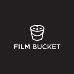 film bucket logo. bucket icon