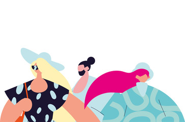 Urban people with casual cloth vector design