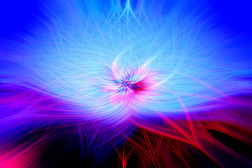 Power of Flower  Pink and Blue colors. abstract colorful background