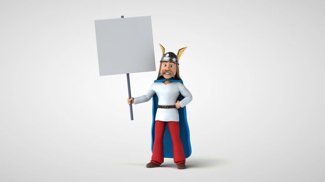 Fun 3D cartoon gaul character